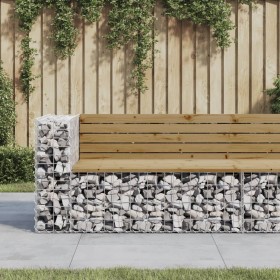 Gartenbank im Gabionen-Design aus imprägniertem Kiefernholz, 122 x 71 x 65,5 cm von vidaXL, Gartenbänke - Ref: Foro24-834385,...