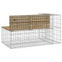 Gabion design garden bench impregnated pine wood 122x71x65.5cm by vidaXL, garden benches - Ref: Foro24-834385, Price: 179,19 ...