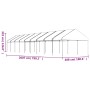 Gazebo with white polyethylene roof 20.07x4.08x3.22 m by vidaXL, Tents and gazebos - Ref: Foro24-3155517, Price: 801,99 €, Di...