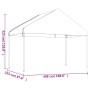 Gazebo with white polyethylene roof 20.07x4.08x3.22 m by vidaXL, Tents and gazebos - Ref: Foro24-3155517, Price: 801,99 €, Di...