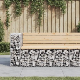 Gabion design garden bench solid pine wood 122x71x65.5 cm by vidaXL, garden benches - Ref: Foro24-834383, Price: 205,99 €, Di...