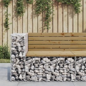 Garden bench with gabions impregnated pine wood 92x71x65.5 cm by vidaXL, garden benches - Ref: Foro24-834382, Price: 135,99 €...