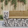 Garden bench with gabions impregnated pine wood 92x71x65.5 cm by vidaXL, garden benches - Ref: Foro24-834382, Price: 128,45 €...