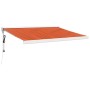 Retractable aluminum awning and orange and brown fabric 3.5x2.5 m by vidaXL, Awnings - Ref: Foro24-3154592, Price: 931,99 €, ...