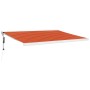 Toldo retráctil aluminio y tela naranja y marrón 4x3 m de vidaXL, Toldos - Ref: Foro24-3154593, Precio: 1,00 €, Descuento: %