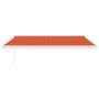 Toldo retráctil aluminio y tela naranja y marrón 4x3 m de vidaXL, Toldos - Ref: Foro24-3154593, Precio: 1,00 €, Descuento: %