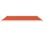 Toldo retráctil aluminio y tela naranja y marrón 4,5x3 m de vidaXL, Toldos - Ref: Foro24-3154594, Precio: 937,85 €, Descuento: %