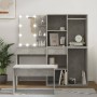 Concrete Gray Plywood LED Vanity Set by vidaXL, Bedroom furniture sets - Ref: Foro24-3114102, Price: 250,41 €, Discount: %