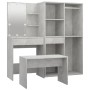 Concrete Gray Plywood LED Vanity Set by vidaXL, Bedroom furniture sets - Ref: Foro24-3114102, Price: 250,41 €, Discount: %