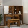 Vanity set with LED lights, smoked oak plywood by vidaXL, Bedroom furniture sets - Ref: Foro24-3114104, Price: 220,30 €, Disc...