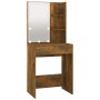 Vanity set with LED lights, smoked oak plywood by vidaXL, Bedroom furniture sets - Ref: Foro24-3114104, Price: 220,30 €, Disc...