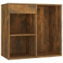 Vanity set with LED lights, smoked oak plywood by vidaXL, Bedroom furniture sets - Ref: Foro24-3114104, Price: 220,30 €, Disc...