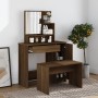 Dressing table set in brown oak color, 86.5x35x136 cm by vidaXL, Bedroom Dressers - Ref: Foro24-3114154, Price: 104,99 €, Dis...