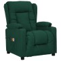 Sillón de masaje eléctrico tela verde oscuro de vidaXL, Sillones de masaje eléctricos - Ref: Foro24-3098795, Precio: 292,78 €...