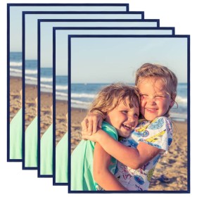 Wall or table collage photo frames 5 units blue MDF 50x60 cm by vidaXL, Photo frames - Ref: Foro24-332273, Price: 43,85 €, Di...