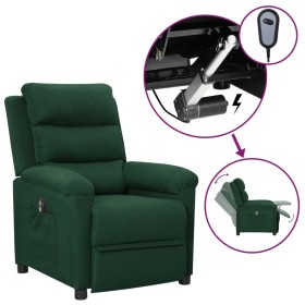 Sillón reclinable eléctrico tela verde oscuro de vidaXL, Sillones - Ref: Foro24-3098969, Precio: 230,99 €, Descuento: %