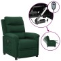 Sillón reclinable eléctrico tela verde oscuro de vidaXL, Sillones - Ref: Foro24-3098969, Precio: 246,31 €, Descuento: %