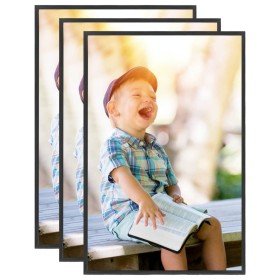 Wall collage photo frames 3 pcs black MDF 50x70 cm by vidaXL, Photo frames - Ref: Foro24-332316, Price: 64,60 €, Discount: %