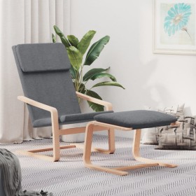 Relaxation armchair with dark gray fabric stool by vidaXL, Armchairs - Ref: Foro24-3154897, Price: 114,42 €, Discount: %