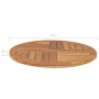 Runde Tischplatte aus massivem Teakholz 2,5 cm 70 cm von vidaXL, Tischplatten - Ref: Foro24-48985, Preis: 101,42 €, Rabatt: %