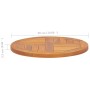 Runde Tischplatte aus massivem Teakholz 2,5 cm 50 cm von vidaXL, Tischplatten - Ref: Foro24-316154, Preis: 49,89 €, Rabatt: %