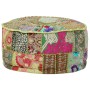 Round handmade cotton pachtwork pouf 40x20 cm green by vidaXL, Ottomans - Ref: Foro24-246573, Price: 40,63 €, Discount: %