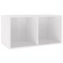 Caja para discos vinilo madera contrachapada blanco 71x34x36cm de vidaXL, Almacenamiento para CD y DVD - Ref: Foro24-800123, ...