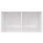 Caja para discos vinilo madera contrachapada blanco 71x34x36cm de vidaXL, Almacenamiento para CD y DVD - Ref: Foro24-800123, ...