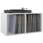 Caja para discos vinilo madera contrachapada blanco 71x34x36cm de vidaXL, Almacenamiento para CD y DVD - Ref: Foro24-800123, ...