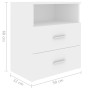 White nightstand 50x32x60 cm by vidaXL, Nightstands - Ref: Foro24-803272, Price: 63,72 €, Discount: %