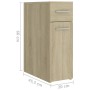 Oak plywood apothecary cabinet 20x45.5x60cm by vidaXL, Lockers and storage cabinets - Ref: Foro24-804214, Price: 51,32 €, Dis...