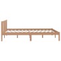 Estructura de cama madera de pino doble marrón miel 135x190 cm de vidaXL, Camas y somieres - Ref: Foro24-810060, Precio: 110,...