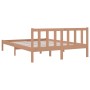 Honey brown double pine wood bed frame 135x190 cm by vidaXL, Beds and slatted bases - Ref: Foro24-810060, Price: 110,99 €, Di...