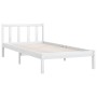 Solid white pine wood bed frame 100x200 cm by vidaXL, Beds and slatted bases - Ref: Foro24-810073, Price: 99,67 €, Discount: %