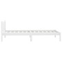 Solid white pine wood bed frame 100x200 cm by vidaXL, Beds and slatted bases - Ref: Foro24-810073, Price: 99,67 €, Discount: %