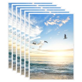 Tabletop collage photo frames 5 pcs white MDF 21x29.7cm by vidaXL, Photo frames - Ref: Foro24-332341, Price: 22,40 €, Discoun...