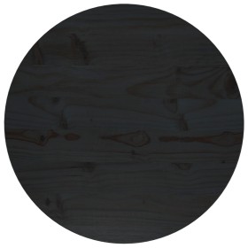 Solid black pine wood table surface Ø50x2.5 cm by vidaXL, Table tops - Ref: Foro24-813660, Price: 44,93 €, Discount: %