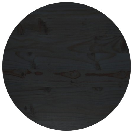 Solid black pine wood table surface Ø50x2.5 cm by vidaXL, Table tops - Ref: Foro24-813660, Price: 44,93 €, Discount: %