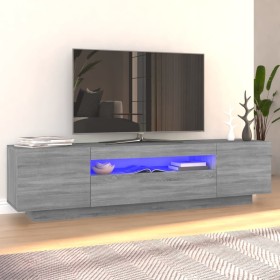 TV stand with LED lights in Sonoma gray color, 160x35x40 cm by vidaXL, TV Furniture - Ref: Foro24-815727, Price: 112,02 €, Di...