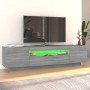 Mueble de TV con luces LED gris Sonoma 160x35x40 cm de vidaXL, Muebles TV - Ref: Foro24-815727, Precio: 96,80 €, Descuento: %