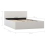 Cama canapé hidráulica cuero sintético blanco 120x200 cm de vidaXL, Camas y somieres - Ref: Foro24-285518, Precio: 391,14 €, ...