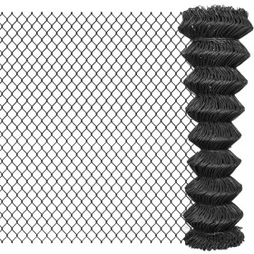 Metal mesh fence, gray steel, 25x1.5 m by vidaXL, fence panels - Ref: Foro24-142431, Price: 123,99 €, Discount: %