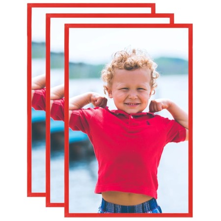 Wall/table collage photo frames 3 pcs red MDF 50x70 cm by vidaXL, Photo frames - Ref: Foro24-332400, Price: 39,06 €, Discount: %