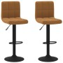 Kitchen stools 2 units brown velvet by vidaXL, Kitchen stools - Ref: Foro24-334303, Price: 129,01 €, Discount: %