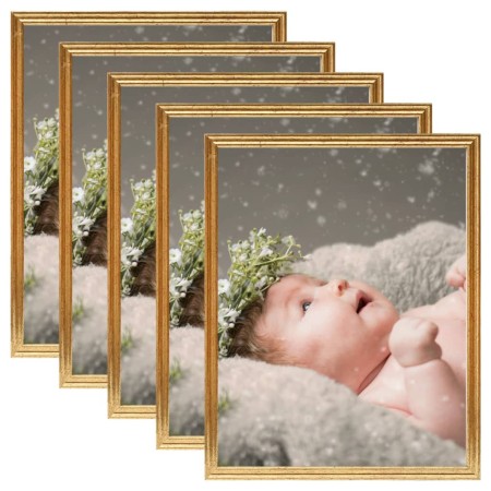 Wall or table collage photo frames 5 pcs golden MDF 70x90cm by vidaXL, Photo frames - Ref: Foro24-332447, Price: 93,35 €, Dis...