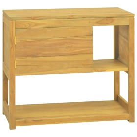 Badezimmerschrank aus massivem Teakholz, 85 x 40 x 75 cm von vidaXL, Schließfächer und Lagerschränke - Ref: Foro24-338238, Pr...