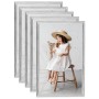 Table collage photo frames 5 pcs silver MDF 10x15cm by vidaXL, Photo frames - Ref: Foro24-332449, Price: 11,93 €, Discount: %