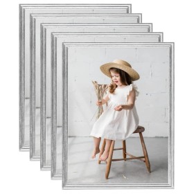 Wall collage photo frames 5 pcs silver MDF 50x60 cm by vidaXL, Photo frames - Ref: Foro24-332483, Price: 49,38 €, Discount: %