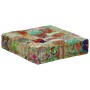 Handmade cotton pachtwork square pouf 50x50x12 cm green by vidaXL, Ottomans - Ref: Foro24-246576, Price: 35,22 €, Discount: %