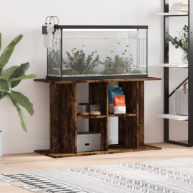 Aquariumhalterung aus Holzwerkstoff, geräucherte Eiche, 100 x 40 x 60 cm von vidaXL, Aquarium unterstützt - Ref: Foro24-83358...